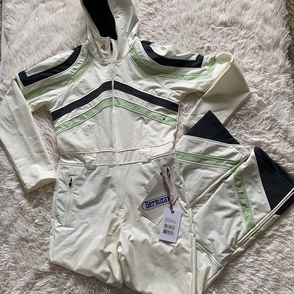 NWT Perfect moment Tignes hooded striped ski suit - Picture 1 of 11